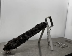 Open-body Innovar Ditch Magnet loaded with dry swarf in the Innovar workshop